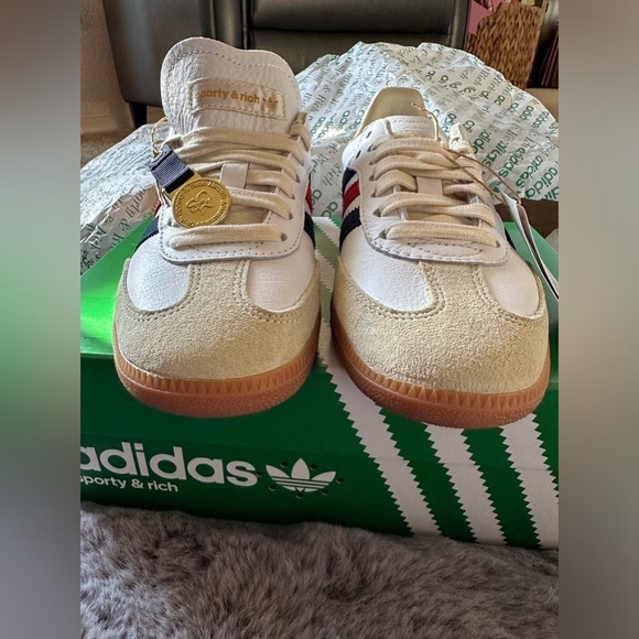 Adidas X Sporty & Rich  Samba OG Red White Blue gum unisex New main image 4